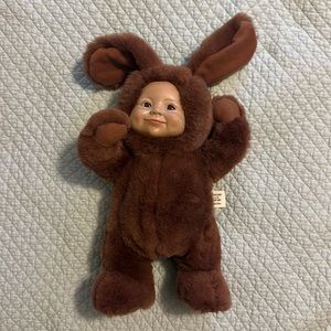 Vintage Center Stage Baby Pets Bunny with vinyl face
